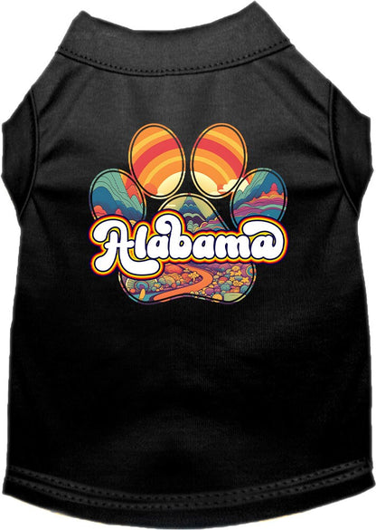Pet Dog & Cat Screen Printed Shirt for Small to Medium Pets (Sizes XS-XL), "Alabama Groovy Summit"