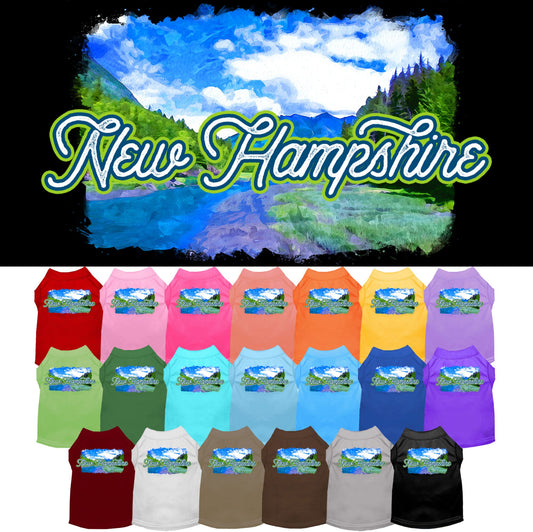Pet Dog & Cat Screen Printed Shirt for Medium to Large Pets (Sizes 2XL-6XL), &quot;New Hampshire Summer&quot;