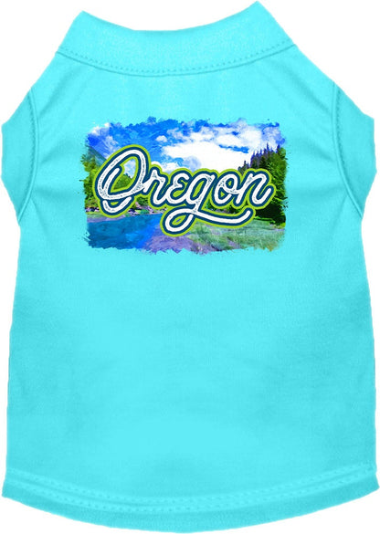 Pet Dog & Cat Screen Printed Shirt for Small to Medium Pets (Sizes XS-XL), "Oregon Summer"