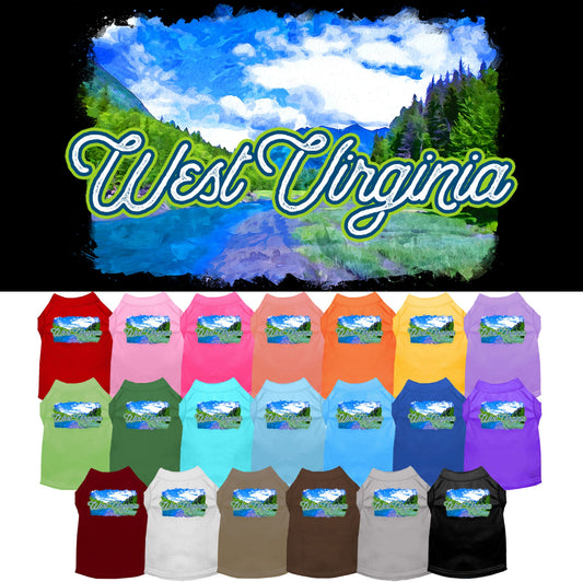 Pet Dog & Cat Screen Printed Shirt for Medium to Large Pets (Sizes 2XL-6XL), &quot;West Virginia Summer&quot;