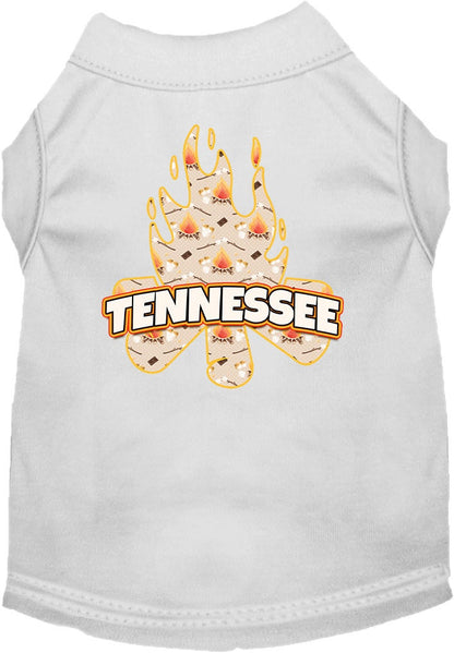 Pet Dog & Cat Screen Printed Shirt for Small to Medium Pets (Sizes XS-XL), "Tennessee Around The Campfire"