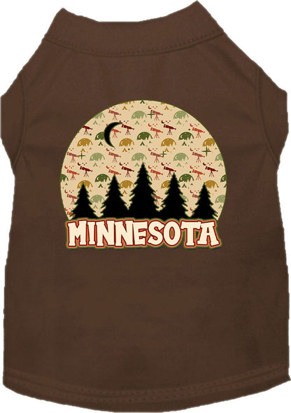 Pet Dog & Cat Screen Printed Shirt for Medium to Large Pets (Sizes 2XL-6XL), "Minnesota Under The Stars"
