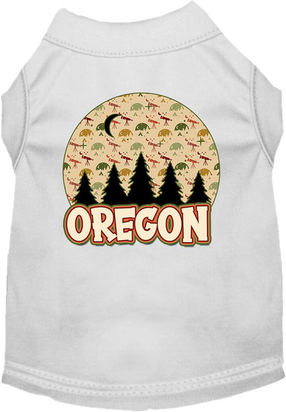 Pet Dog & Cat Screen Printed Shirt for Small to Medium Pets (Sizes XS-XL), "Oregon Under The Stars"