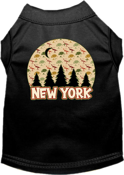 Pet Dog & Cat Screen Printed Shirt for Small to Medium Pets (Sizes XS-XL), "New York Under The Stars"