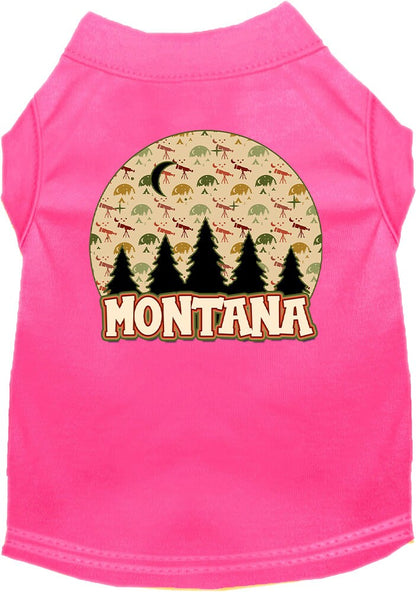 Pet Dog & Cat Screen Printed Shirt for Small to Medium Pets (Sizes XS-XL), "Montana Under The Stars"