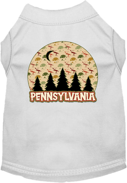 Pet Dog & Cat Screen Printed Shirt for Small to Medium Pets (Sizes XS-XL), "Pennsylvania Under The Stars"