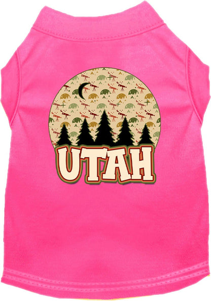 Pet Dog & Cat Screen Printed Shirt for Small to Medium Pets (Sizes XS-XL), "Utah Under The Stars"