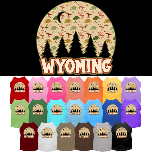 Pet Dog & Cat Screen Printed Shirt for Medium to Large Pets (Sizes 2XL-6XL), &quot;Wyoming Under The Stars&quot;