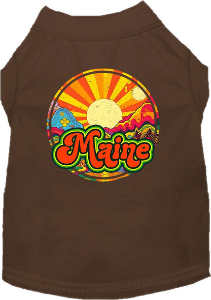 Pet Dog & Cat Screen Printed Shirt for Small to Medium Pets (Sizes XS-XL), "Maine Mellow Mountain"