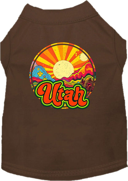 Pet Dog & Cat Screen Printed Shirt for Small to Medium Pets (Sizes XS-XL), "Utah Mellow Mountain"