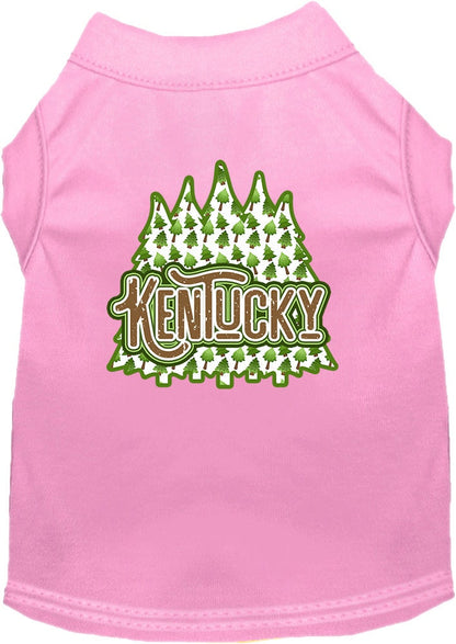 Pet Dog & Cat Screen Printed Shirt for Small to Medium Pets (Sizes XS-XL), "Kentucky Woodland Trees"