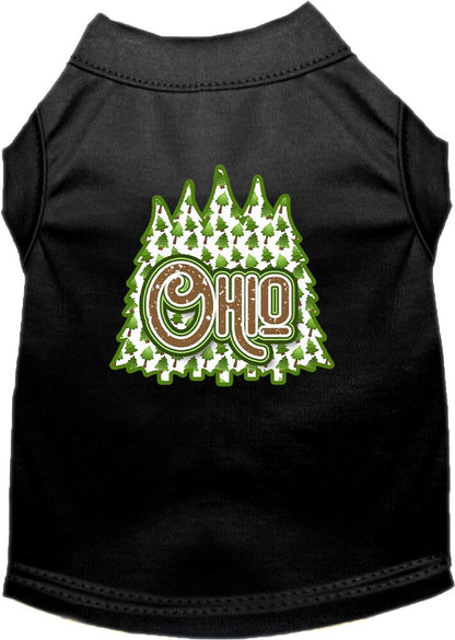 Pet Dog & Cat Screen Printed Shirt for Small to Medium Pets (Sizes XS-XL), "Ohio Woodland Trees"