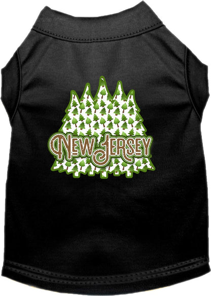 Pet Dog & Cat Screen Printed Shirt for Small to Medium Pets (Sizes XS-XL), "New Jersey Woodland Trees"