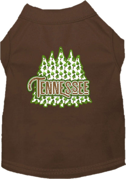 Pet Dog & Cat Screen Printed Shirt for Medium to Large Pets (Sizes 2XL-6XL), "Tennessee Woodland Trees"