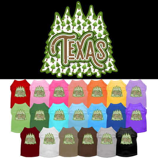 Pet Dog & Cat Screen Printed Shirt for Small to Medium Pets (Sizes XS-XL), &quot;Texas Woodland Trees&quot;