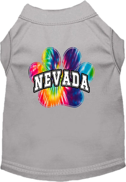 Pet Dog & Cat Screen Printed Shirt for Small to Medium Pets (Sizes XS-XL), "Nevada Bright Tie Dye"