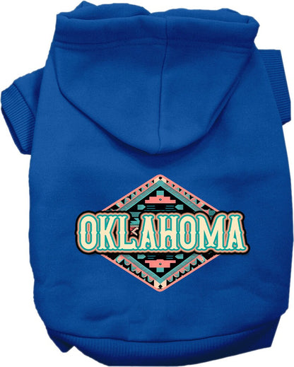 Pet Dog & Cat Screen Printed Hoodie for Small to Medium Pets (Sizes XS-XL), "Oklahoma Peach Aztec"