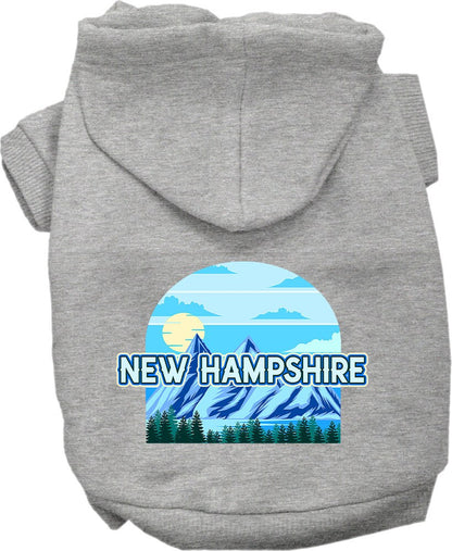 Pet Dog & Cat Screen Printed Hoodie for Small to Medium Pets (Sizes XS-XL), "New Hampshire Trailblazer"