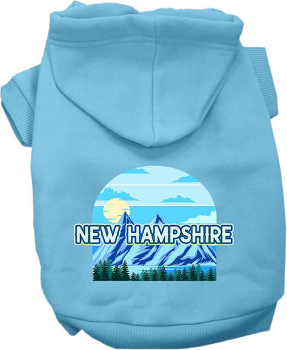 Pet Dog & Cat Screen Printed Hoodie for Small to Medium Pets (Sizes XS-XL), "New Hampshire Trailblazer"