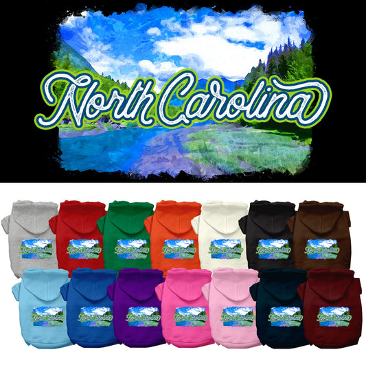 Pet Dog & Cat Screen Printed Hoodie for Small to Medium Pets (Sizes XS-XL), &quot;North Carolina Summer&quot;