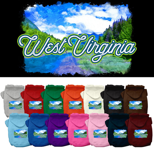 Pet Dog & Cat Screen Printed Hoodie for Small to Medium Pets (Sizes XS-XL), &quot;West Virginia Summer&quot;