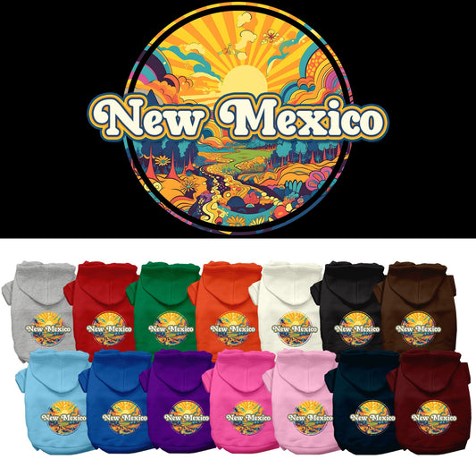 Pet Dog & Cat Screen Printed Hoodie for Small to Medium Pets (Sizes XS-XL), &quot;New Mexico Trippy Peaks&quot;