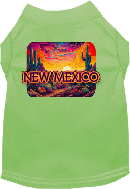 Pet Dog & Cat Screen Printed Shirt for Medium to Large Pets (Sizes 2XL-6XL), "New Mexico Neon Desert"