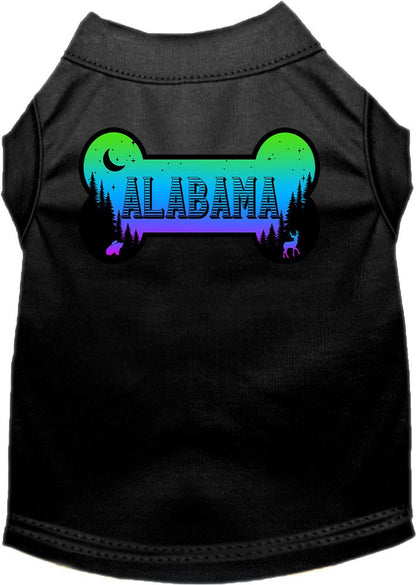 Pet Dog & Cat Screen Printed Shirt for Medium to Large Pets (Sizes 2XL-6XL), "Alabama Mountain Shades"