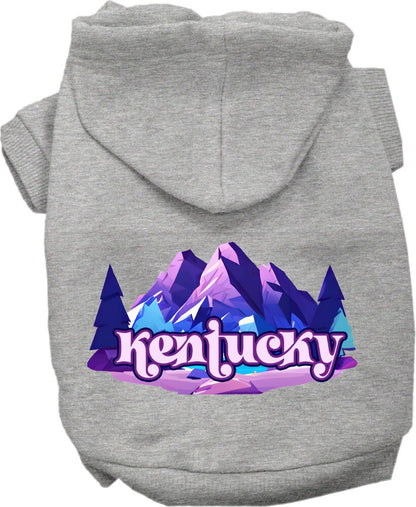 Pet Dog & Cat Screen Printed Hoodie for Small to Medium Pets (Sizes XS-XL), "Kentucky Alpine Pawscape"