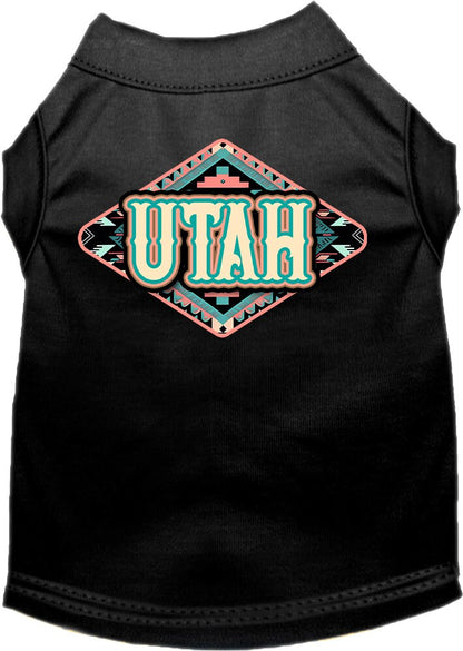 Pet Dog & Cat Screen Printed Shirt for Small to Medium Pets (Sizes XS-XL), "Utah Peach Aztec"