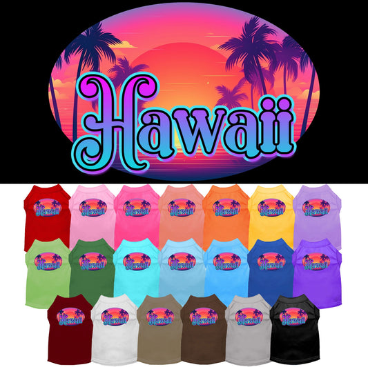 Pet Dog & Cat Screen Printed Shirt for Medium to Large Pets (Sizes 2XL-6XL), &quot;Hawaii Classic Beach&quot;