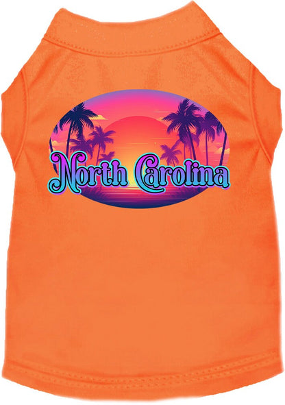 Pet Dog & Cat Screen Printed Shirt for Small to Medium Pets (Sizes XS-XL), "North Carolina Classic Beach"