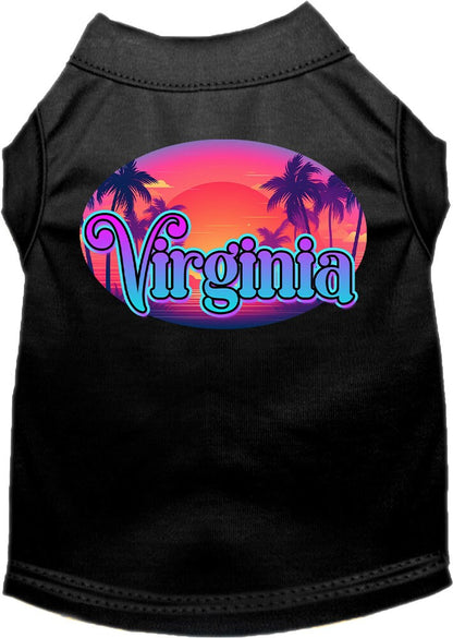 Pet Dog & Cat Screen Printed Shirt for Small to Medium Pets (Sizes XS-XL), "Virginia Classic Beach"