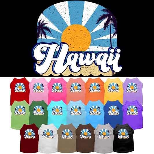 Pet Dog & Cat Screen Printed Shirt for Small to Medium Pets (Sizes XS-XL), &quot;Hawaii Coast&quot;