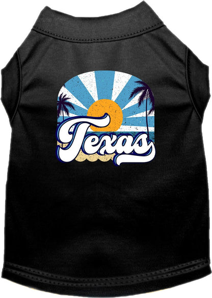 Pet Dog & Cat Screen Printed Shirt for Medium to Large Pets (Sizes 2XL-6XL), "Texas Coast"