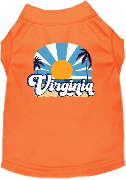 Pet Dog & Cat Screen Printed Shirt for Small to Medium Pets (Sizes XS-XL), "Virginia Coast"