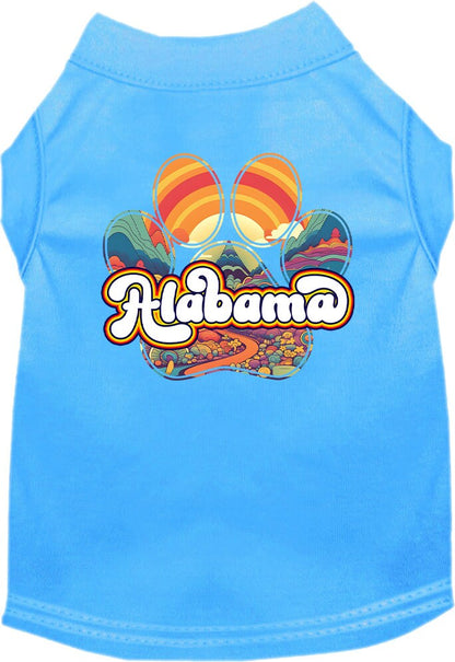 Pet Dog & Cat Screen Printed Shirt for Small to Medium Pets (Sizes XS-XL), "Alabama Groovy Summit"