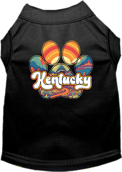 Pet Dog & Cat Screen Printed Shirt for Small to Medium Pets (Sizes XS-XL), "Kentucky Groovy Summit"