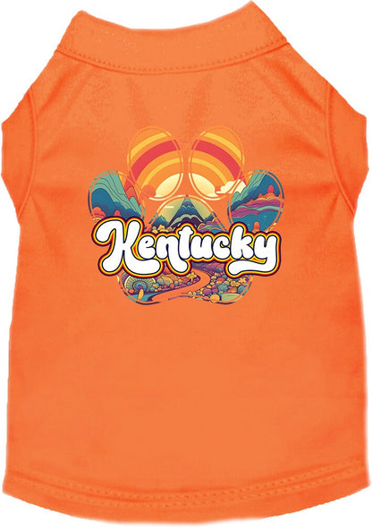 Pet Dog & Cat Screen Printed Shirt for Small to Medium Pets (Sizes XS-XL), "Kentucky Groovy Summit"