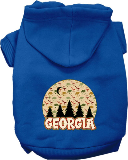 Pet Dog & Cat Screen Printed Hoodie for Small to Medium Pets (Sizes XS-XL), "Georgia Under The Stars"