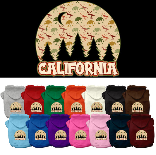 Pet Dog & Cat Screen Printed Hoodie for Medium to Large Pets (Sizes 2XL-6XL), &quot;California Under The Stars&quot;