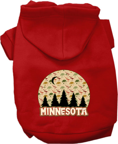 Pet Dog & Cat Screen Printed Hoodie for Small to Medium Pets (Sizes XS-XL), "Minnesota Under The Stars"