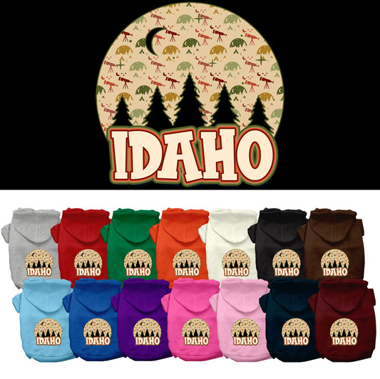 Pet Dog & Cat Screen Printed Hoodie for Medium to Large Pets (Sizes 2XL-6XL), &quot;Idaho Under The Stars&quot;
