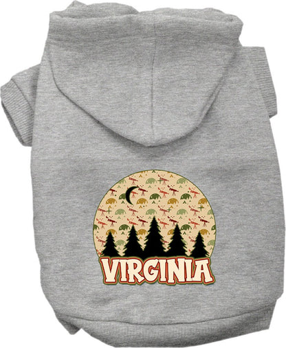 Pet Dog & Cat Screen Printed Hoodie for Small to Medium Pets (Sizes XS-XL), "Virginia Under The Stars"