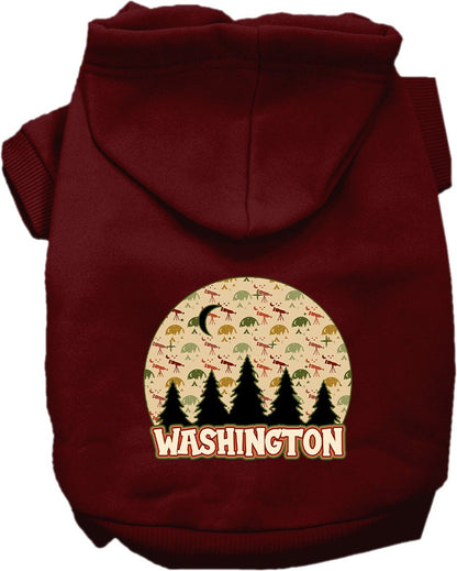 Pet Dog & Cat Screen Printed Hoodie for Medium to Large Pets (Sizes 2XL-6XL), "Washington Under The Stars"