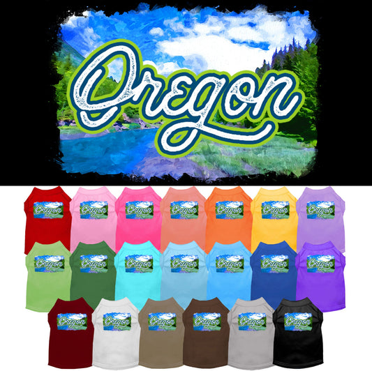 Pet Dog & Cat Screen Printed Shirt for Small to Medium Pets (Sizes XS-XL), &quot;Oregon Summer&quot;