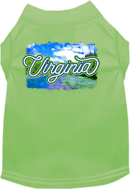 Pet Dog & Cat Screen Printed Shirt for Small to Medium Pets (Sizes XS-XL), "Virginia Summer"