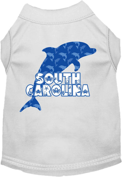 Pet Dog & Cat Screen Printed Shirt for Medium to Large Pets (Sizes 2XL-6XL), "South Carolina Blue Dolphins"