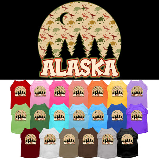 Pet Dog & Cat Screen Printed Shirt for Small to Medium Pets (Sizes XS-XL), &quot;Alaska Under The Stars&quot;