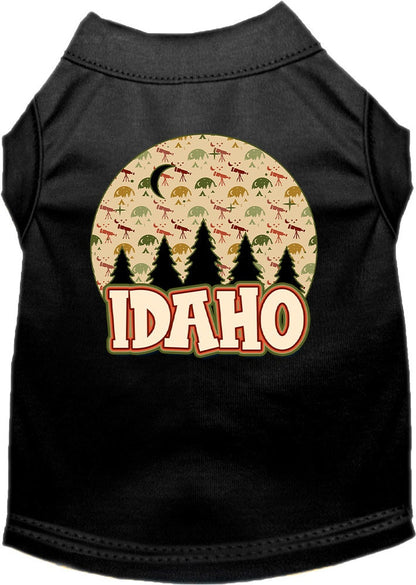 Pet Dog & Cat Screen Printed Shirt for Small to Medium Pets (Sizes XS-XL), "Idaho Under The Stars"